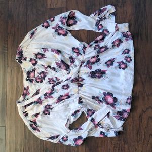 Free People Floral Blouse Size M